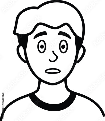 Emotional expression line art transparent background