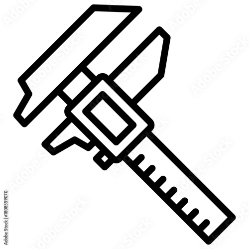 Digital Caliper Icon Element For Design