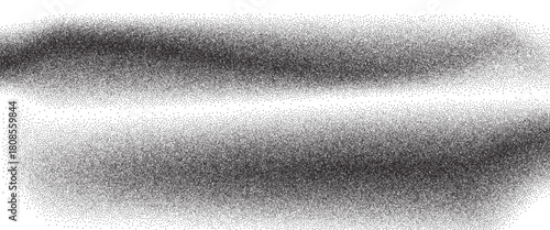 Noise brush line gradient. Grain stippled background. Grunge abstract dotwork texture. Faded black and white halftone cover. Dots gradation. Vector distressed speckle effect backdrop.