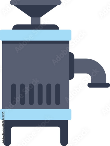 This industrial coffee grinder is working hard, ensuring a fresh and flavorful cup of coffee