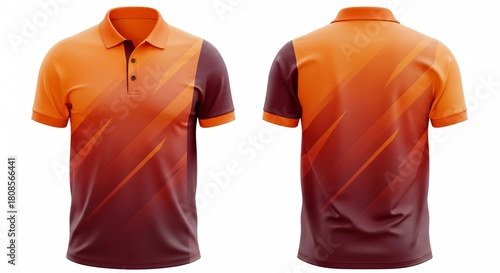 Men's polo shirt mockup featuring a vertical split design with solid dark grey and a subtle geometric diamond pattern showing front and back view.