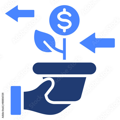 Investment Return Icon Element For Design