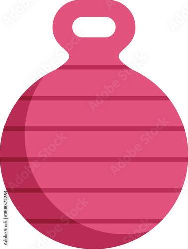 Fitness ball promoting active lifestyle and exercise, symbolizing health and wellness