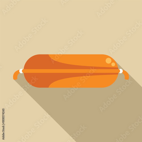 Orange rescue tube floating on water, providing safety and support for swimmers