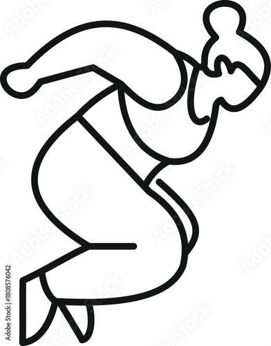 Parkour athlete jumping over obstacles, demonstrating agility and strength in urban environment