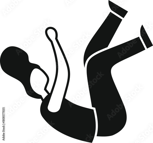 Silhouette of a traceur executing a dynamic backflip, showcasing agility and control in parkour