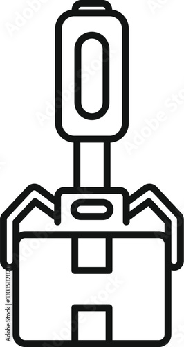 Modern delivery system using a drone lifting a package, representing efficiency and automation in logistics