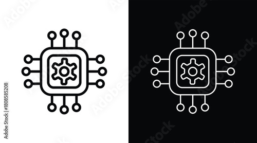 hardware Two-tone version in black and white background