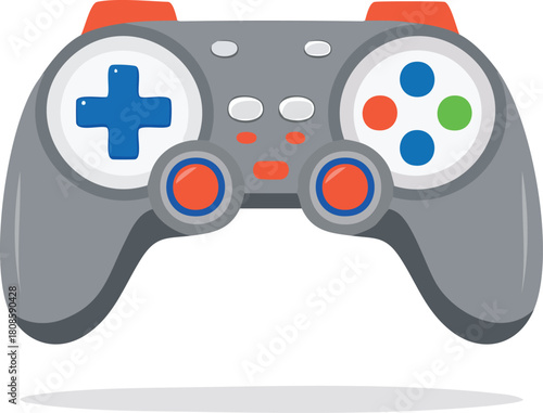 Video game controller icon on white background