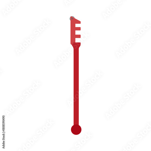 Glass cutter, knife tool isolated on white background. Hand glass cutter with metal body and black cutting element, on isolated background. Corksrew bolt clip scissors flat tool isolated