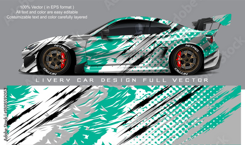 car livery graphic vector. abstract grunge background design for vehicle vinyl wrap and car branding