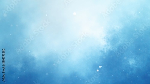Abstract Blue Haze Background with Subtle Light Specks and a Dreamy Atmosphere