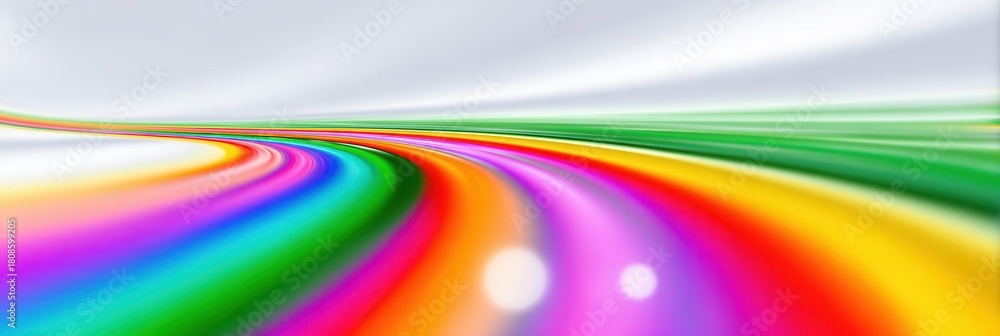 Obraz premium A dynamic and colorful abstract background featuring smooth, flowing lines in a spectrum of hues. Perfect for creative projects and designs.