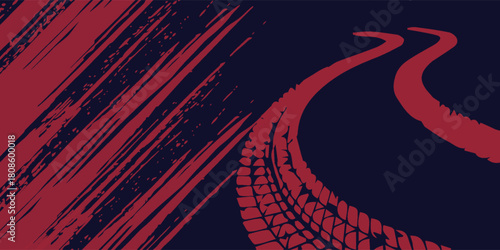 old graphic vintage sport dots red and blue color pattern gradient grunge texture background. graphic