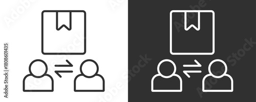 Reseller Icon Set Vector Collection Isolated In Black And White