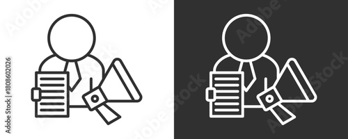 Marketing Icon Set Vector Collection Isolated In Black And White