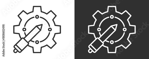 Resources Icon Set Vector Collection Isolated In Black And White