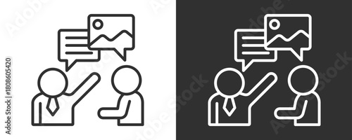 Counseling Icon Set Vector Collection Isolated In Black And White