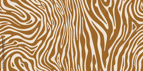 Abstract zebra print pattern in brown and beige colors