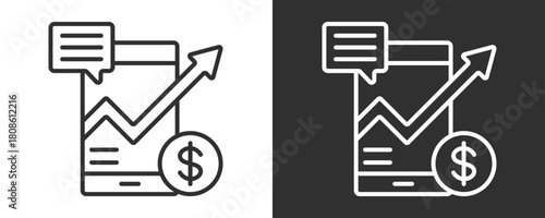 Trend Icon Set Vector Collection Isolated In Black And White