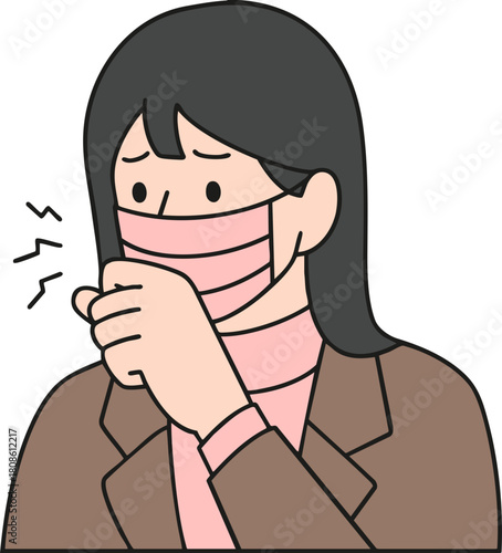 a woman wearing a mask