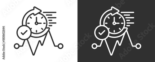 Efficiency Icon Set Vector Collection Isolated In Black And White