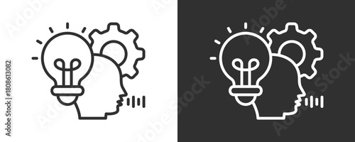 Proactive Icon Set Vector Collection Isolated In Black And White