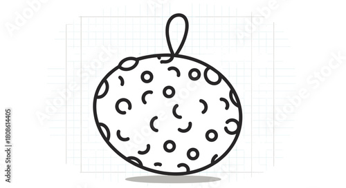 Whimsical bath sponge doodle ready for your designs, add a touch of playful charm and bubbly fun to any project with this unique, hand-drawn style