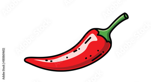 Bright red chili pepper with a spicy kick for culinary designs, adds a vibrant, flavorful touch to your creative projects and food-related promotions