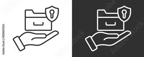 Data Icon Set Vector Collection Isolated In Black And White