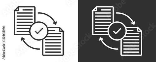 Data Sharing Icon Set Vector Collection Isolated In Black And White
