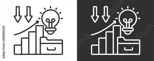 Inference Icon Set Vector Collection Isolated In Black And White