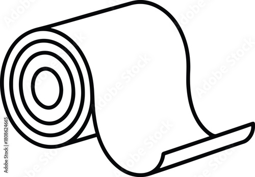 Bandage Roll Line Icon. Medical First Aid Vector Symbol