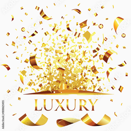 Celebrate In Style With Luxury Gold Confetti Design celebrate in