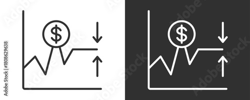 Volatility Icon Set Vector Collection Isolated In Black And White