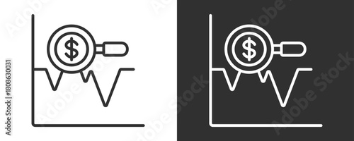 Forecasting Icon Set Vector Collection Isolated In Black And White