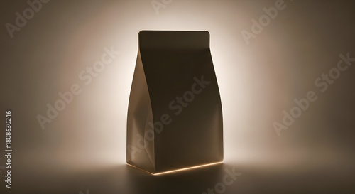 Professional mockup for coffee bag design, stylish packaging template, food branding