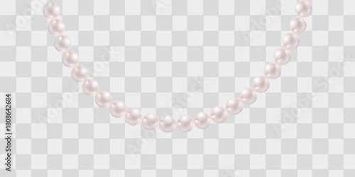 Gold beads on a white background. A beautiful chain of yellow color. Net beads are realistic. Decorative element from golden ball design.