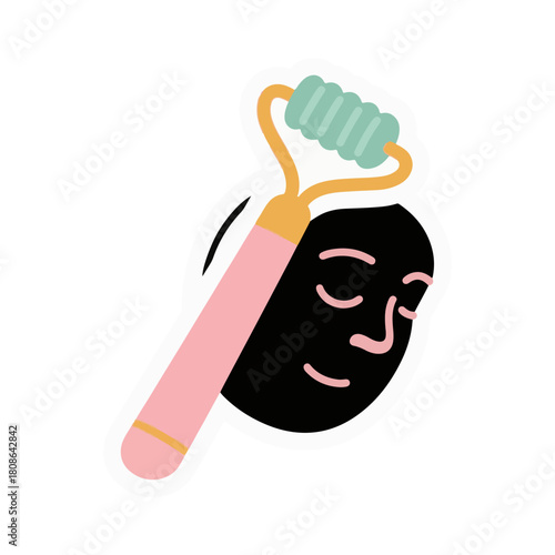 facial roller vector illustration design