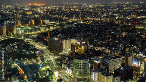 Time lapse of city and road night view
