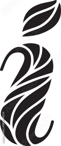 Stylized organic letter i icon