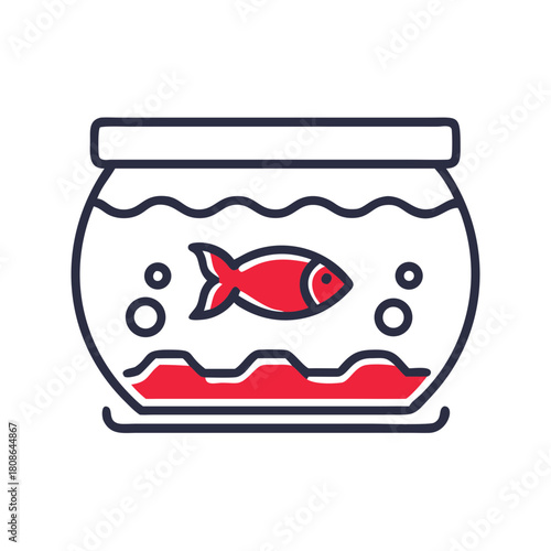 Home Aquarium with Fish Icon