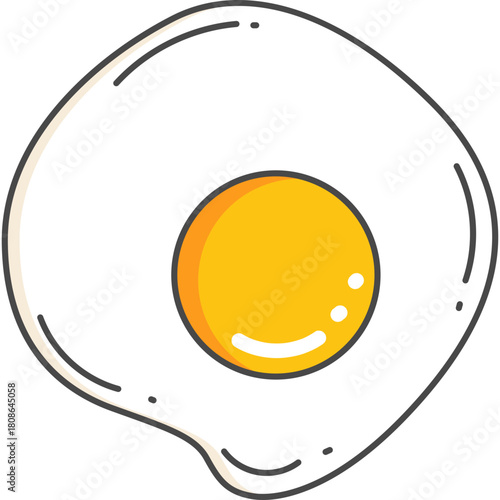 Egg Yolk Cartoon Illustration