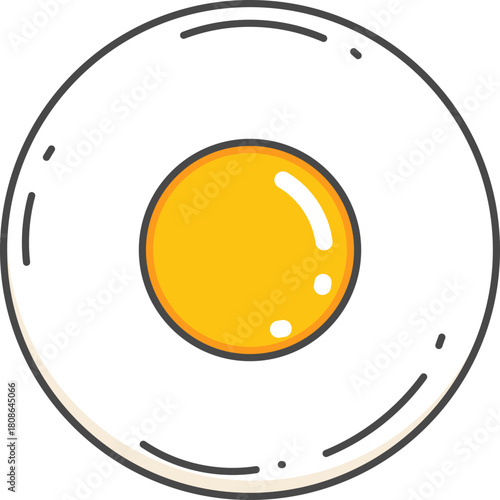 Egg Yolk Cartoon Illustration