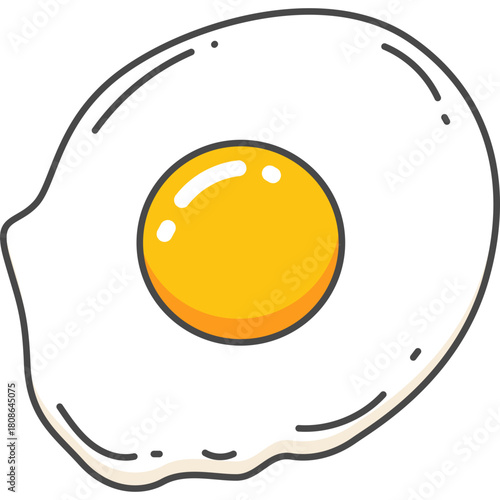 Egg Yolk Cartoon Illustration