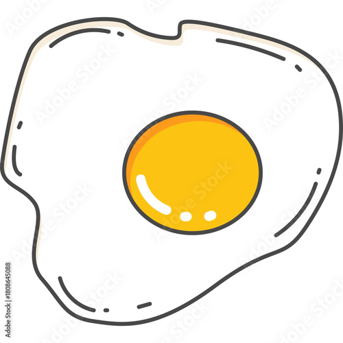 Egg Yolk Cartoon Illustration