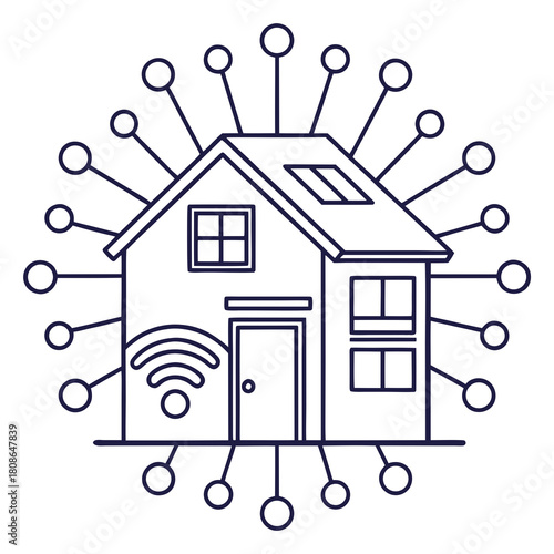 Smart home network connection with wireless technology
