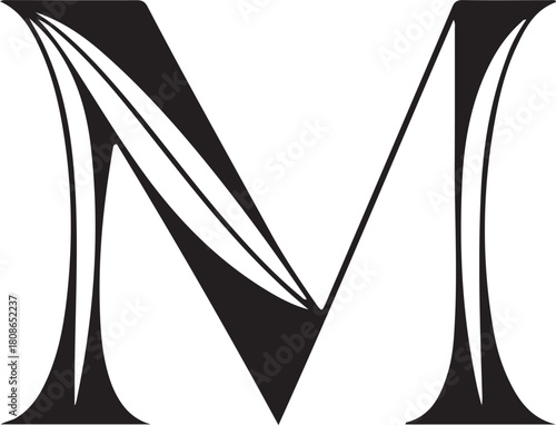 Stylized decorative letter m