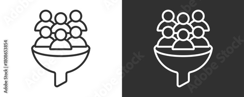 Screening Icon Set Vector Collection Isolated In Black And White