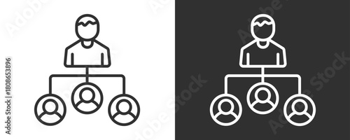 Organization Icon Set Vector Collection Isolated In Black And White
